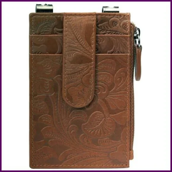 RFID Blocking Boot Wallet with Security Chain & Zipper Lock - Genuine Leather